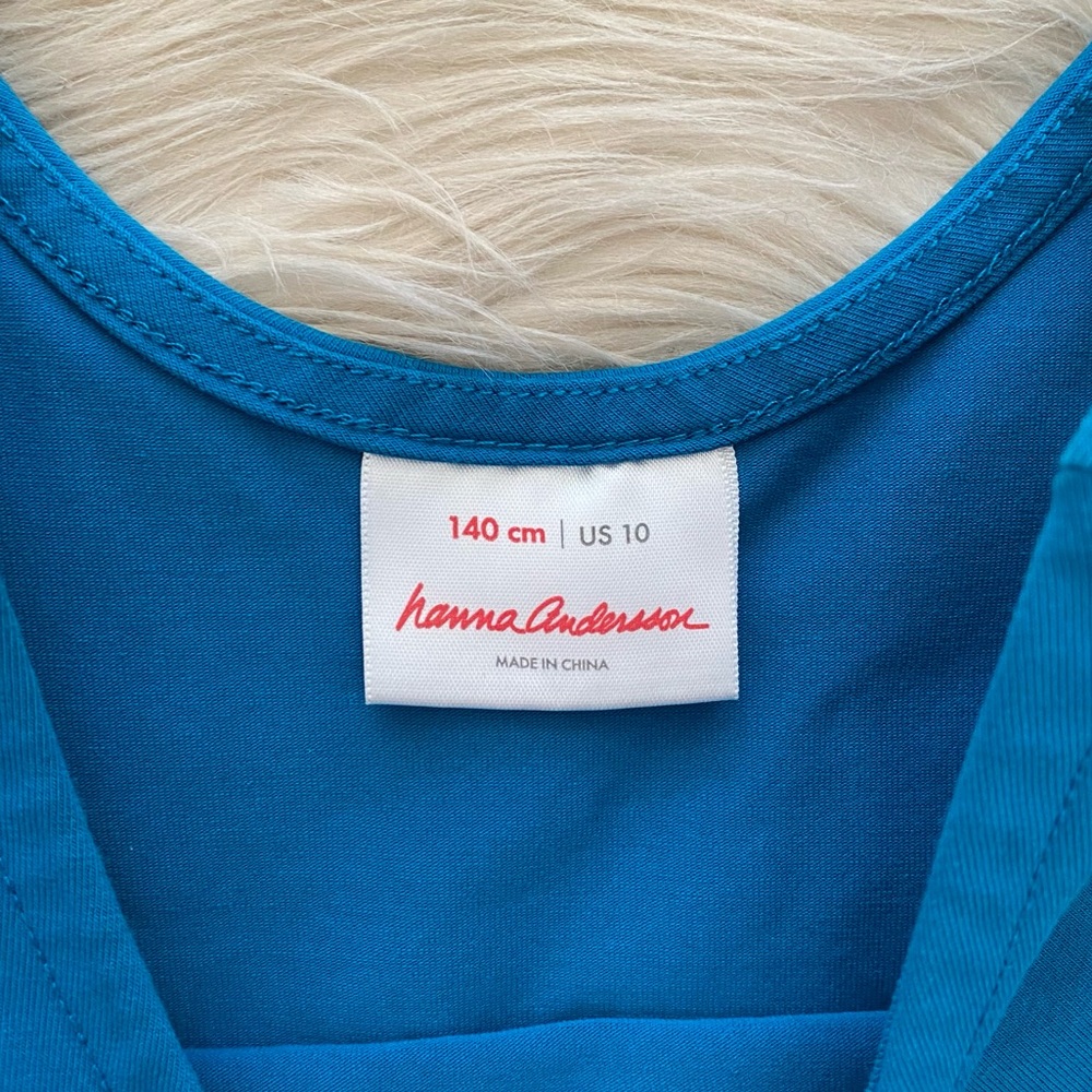 Hanna Andersson Girls 10 Blue Tulle Skirt Sleeveless Stretchy Pull On Tutu Dress - Picture 5 of 11